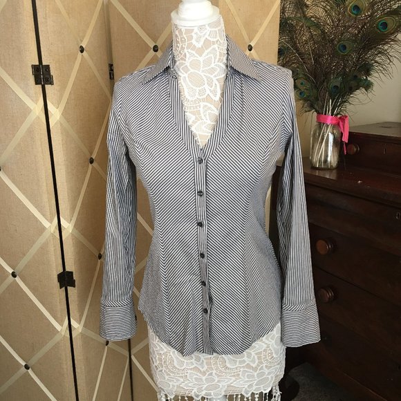 Express Tops - Express Button Down Blouse
